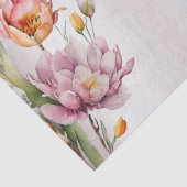 Kleurrijke Spring Flowers Tissue Paper Tissuepapier (Detail)