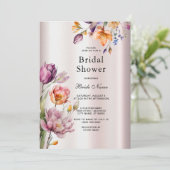 Kleurrijke Spring Flowers Vrijgezellenfeest Kaart (Staand voorkant)