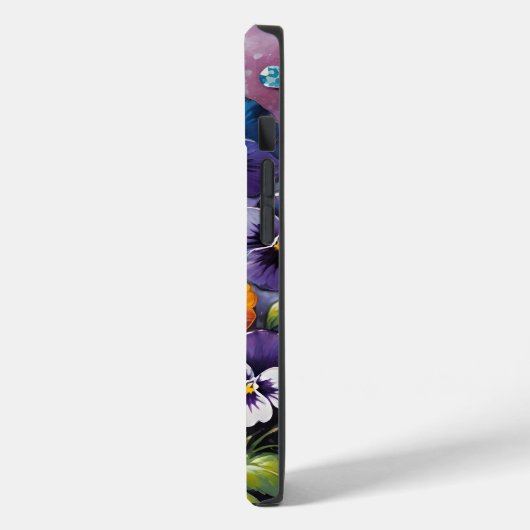 Kleurrijke Spring Pansies en Pareltjes Case-Mate iPhone Case (Achterkant / Links)