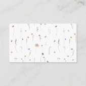 Kleurrijke Spring Wildflower Boho Wedding Details  Informatiekaartje (Achterkant)