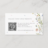 Kleurrijke Spring Wildflower Boho Wedding Details  Informatiekaartje (Voorkant)