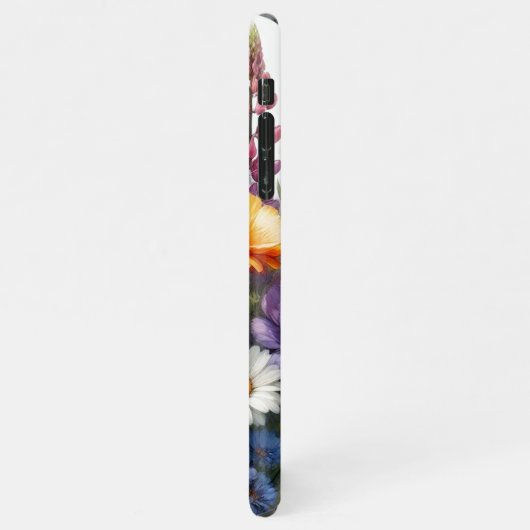 Kleurrijke Spring Wildflower Floral Waterverf Art iPhone Hoesje (Linkerkant)