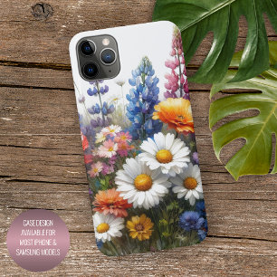 Kleurrijke Spring Wildflower Floral Waterverf Art iPhone 11Pro Max Hoesje