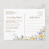 Kleurrijke Spring Wildflower Garden Save the Date Aankondigingskaart (Achterkant)