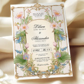 Kleurrijke Spring Wildflower Garden Wedding Kaart