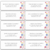 Kleurrijke Spring Wildflower Guest Address Label (Voorkant)