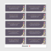 Kleurrijke Spring Wildflower Guest Address Label (Vel)