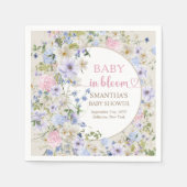 Kleurrijke Spring Wildflower Meadow Boho Baby show Servet (Voorkant)