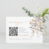 Kleurrijke Spring Wildflower Meadow Foto QR-code Save The Date (Staand voorkant)