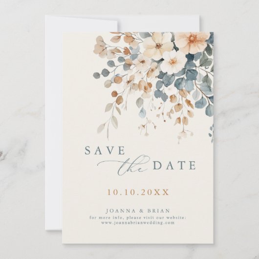 Kleurrijke Spring Wildflower Meadow Foto Save The Date (Voorkant)