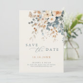 Kleurrijke Spring Wildflower Meadow Foto Save The Date (Staand voorkant)