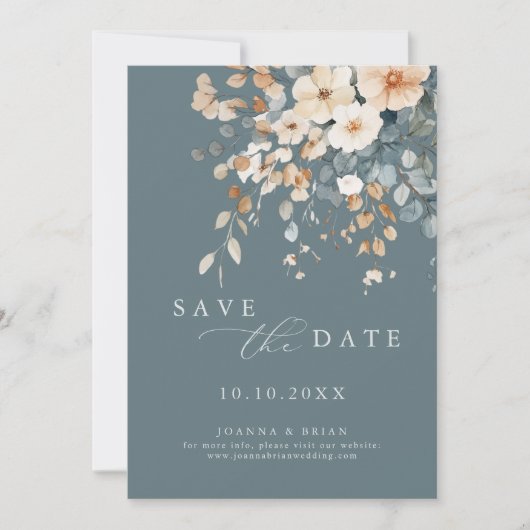 Kleurrijke Spring Wildflower Meadow Foto Save The Date (Voorkant)