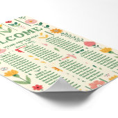 Kleurrijke Spring Wildflower Meadow G Seating Char Poster (Hoek)