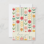 Kleurrijke Spring Wildflower Meadow Garden Bridesm Kaart (Achterkant)