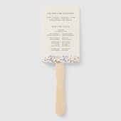 Kleurrijke Spring Wildflower Meadow Garden bruilof Handwaaier (Achterkant)