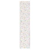 Kleurrijke Spring Wildflower Meadow Garden Dinner Korte Tafelloper (Voorkant)