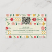 Kleurrijke Spring Wildflower Meadow Garden met QR Visitekaartje (Achterkant)