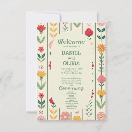 Kleurrijke Spring Wildflower Meadow Garden-program (Voorkant)