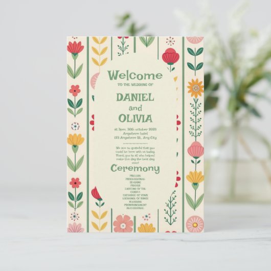 Kleurrijke Spring Wildflower Meadow Garden-program (Staand voorkant)