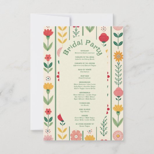 Kleurrijke Spring Wildflower Meadow Garden-program (Achterkant)