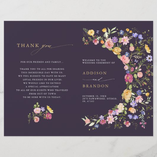 Kleurrijke Spring Wildflower Meadow Garden Program (Voorkant)