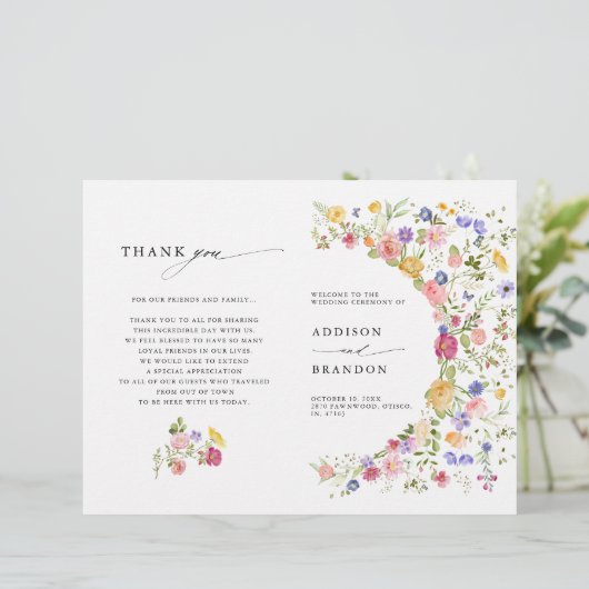 Kleurrijke Spring Wildflower Meadow Garden Program (Staand voorkant)