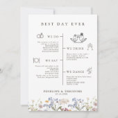 Kleurrijke Spring Wildflower Meadow Garden Program Kaart (Voorkant)