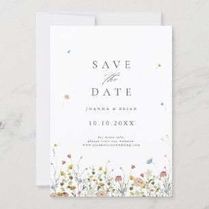 Kleurrijke Spring Wildflower Meadow Garden QR-code Save The Date