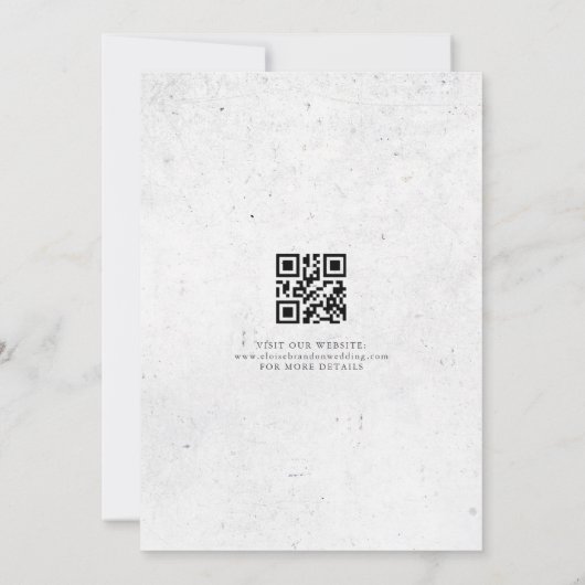 Kleurrijke Spring Wildflower Meadow Garden QR-code Save The Date (Achterkant)