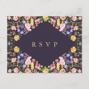Kleurrijke Spring Wildflower Meadow Garden RSVP Briefkaart