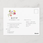 Kleurrijke Spring Wildflower Meadow Garden RSVP Briefkaart (Achterkant)