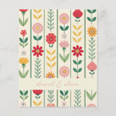 Kleurrijke Spring Wildflower Meadow Garden Weddmen (Achterkant)