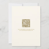 Kleurrijke Spring Wildflower Meadow Gold QR-code Save The Date (Achterkant)