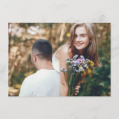 Kleurrijke Spring Wildflower Meadow Gold Wedding Informatiekaartje (Achterkant)