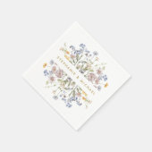 Kleurrijke Spring Wildflower Meadow Gold Wedding Servet (Hoek)