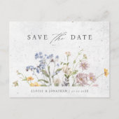 Kleurrijke Spring Wildflower Meadow Save the Date Briefkaart (Voorkant)