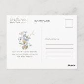 Kleurrijke Spring Wildflower Meadow Save the Date Briefkaart (Achterkant)