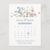 Kleurrijke Spring Wildflower Meadow Save the Date Briefkaart (Voorkant)
