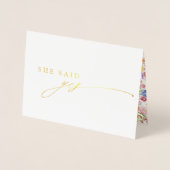 Kleurrijke Spring Wildflower Meadow Save the Date Folie Kaarten (Voorkant)