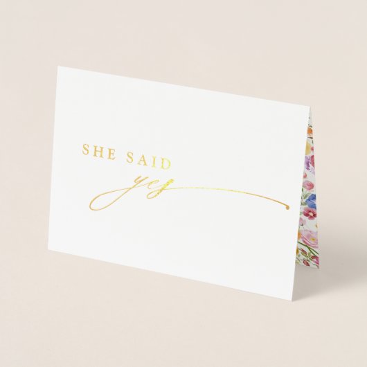 Kleurrijke Spring Wildflower Meadow Save the Date Folie Kaarten (Voorkant)