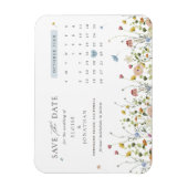 Kleurrijke Spring Wildflower Meadow Save the Date Magneet (Verticaal)