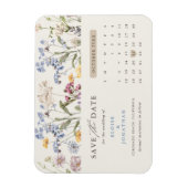 Kleurrijke Spring Wildflower Meadow Save the Date Magneet (Verticaal)