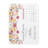 Kleurrijke Spring Wildflower Meadow Save the Date Magneet (Verticaal)