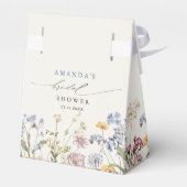 Kleurrijke Spring Wildflower Meadow Vrijgezellenfe Bedankdoosjes (Achterkant)