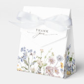 Kleurrijke Spring Wildflower Meadow Vrijgezellenfe Bedankdoosjes (Voorkant Zijde)