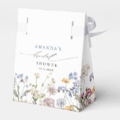 Kleurrijke Spring Wildflower Meadow Vrijgezellenfe Bedankdoosjes (Achterkant)