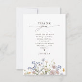 Kleurrijke Spring Wildflower Meadow Vrijgezellenfe Bedankkaart (Voorkant)