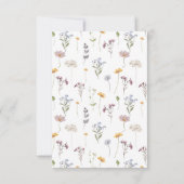 Kleurrijke Spring Wildflower Meadow Vrijgezellenfe Bedankkaart (Achterkant)