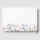 Kleurrijke Spring Wildflower Meadow Wedding Gold Gastenboek (Achterkant)