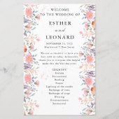 Kleurrijke Spring Wildflower Wedding Program (Voorkant)